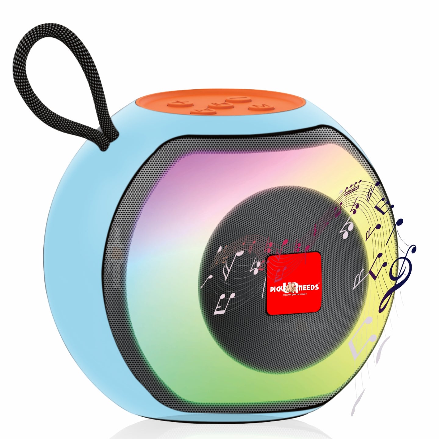 Pick Ur Needs Compact Rechargeable Wireless Thunder Sound 5W Bluetooth Speaker– Support FM/USB  (Black)